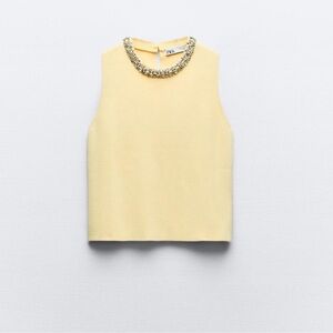 NWT Zara Yellow/custard thick tank